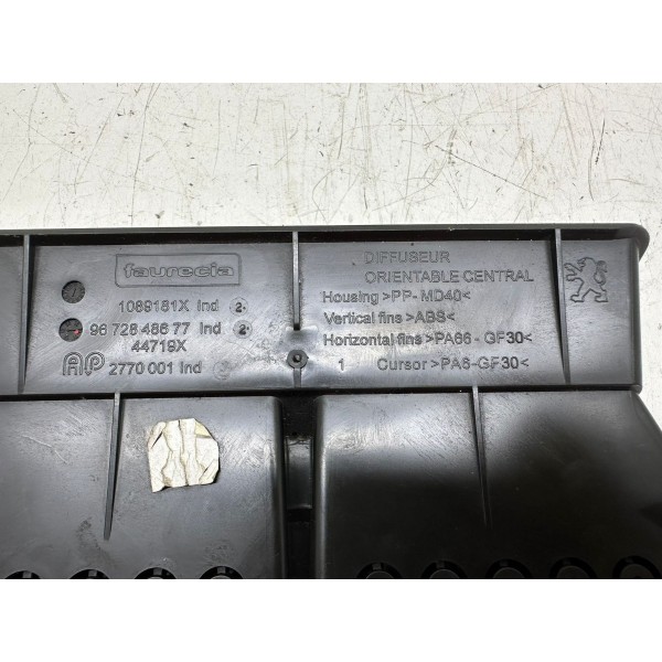 Difusor De Ar Central Peugeot 208 2014 9672848677 4419