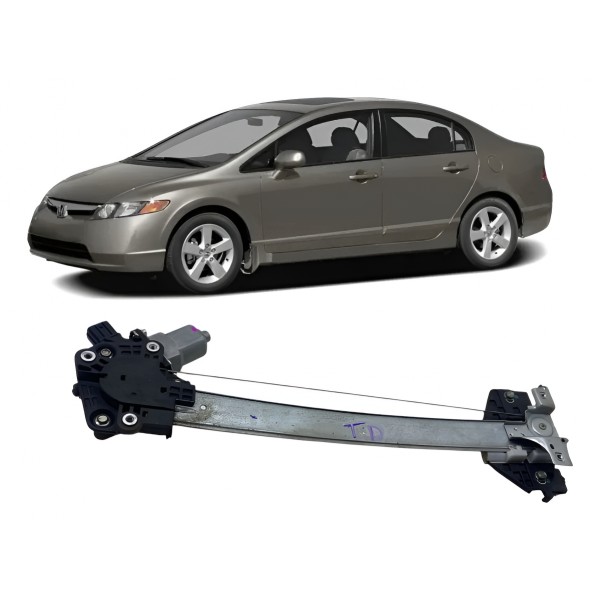 Máquina De Vidro ( Tras Direito ) - New Civic Lxs 2007