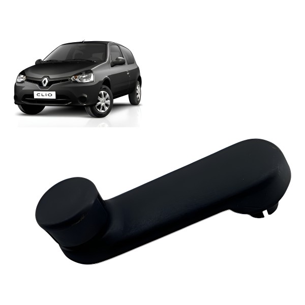 Manivela Vidro - Renault Clio Authentique 2015 Preto Preto