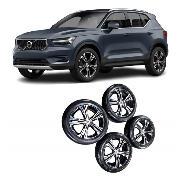 Jogo De Rodas Completa - Volvo Xc40 Recharge 2022 Cinza-escu Cinza-escuro