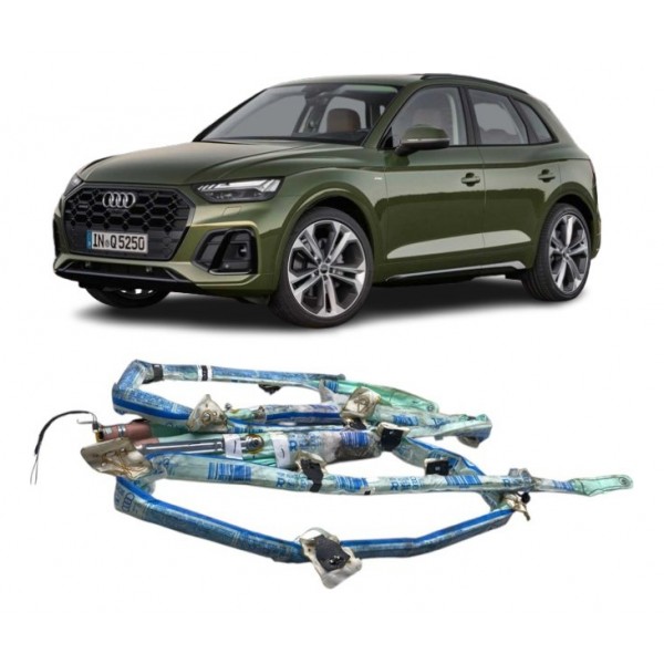 Par De Cortinas Airbag - Audi Q5 Sline 2022 Preto Preto