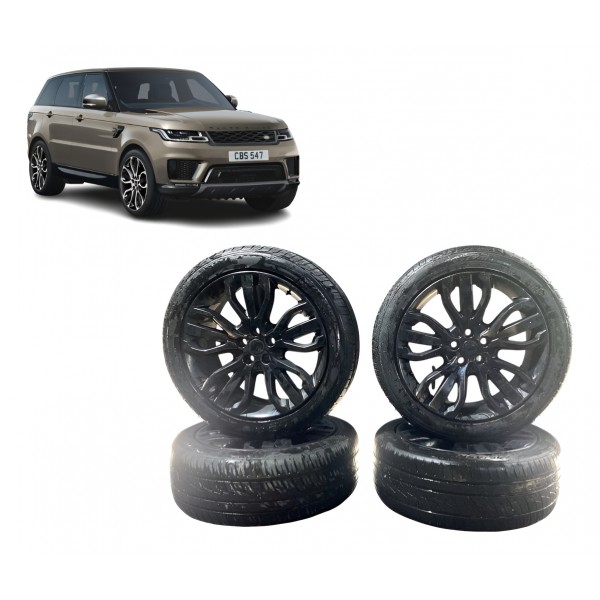 Jogo De Rodas Completo 275/45 R21 - Range Rover Sport 2014 Preto