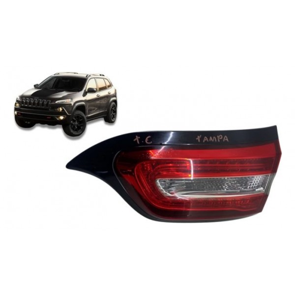 Lanterna Tampa Traseira ( Esquerda ) - Jeep Cherokee 2015 Esquerdo/motorista Vermelho