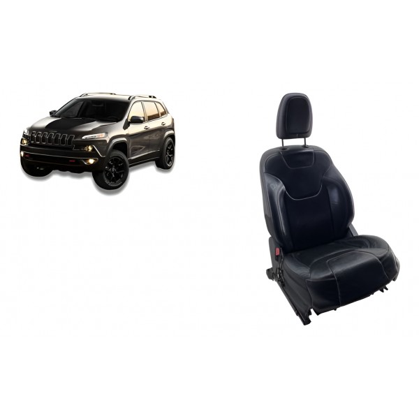 Banco Em Couro ( Diant Esq ) - Jeep Cherokee 3.2 V6 2015 Cinza