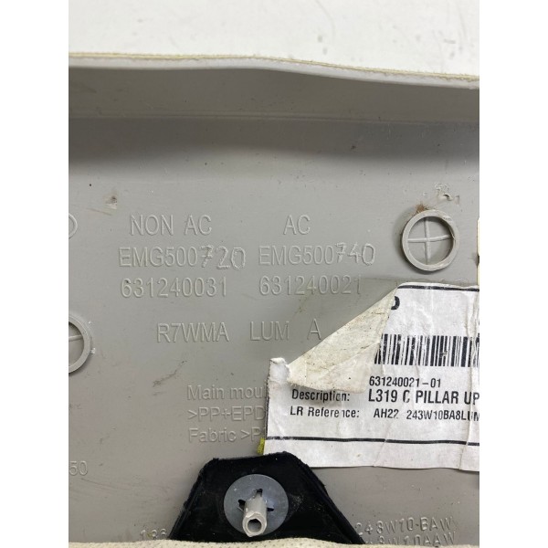 Acabamento Direito Coluna Cinto Difusor Discovery 4 2013 Bege