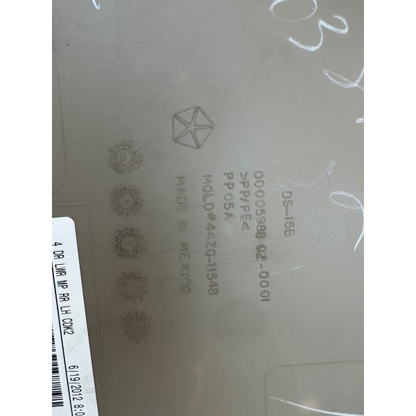 Forro Porta Traseiro Esquerdo Dodge Ram 2500 2012