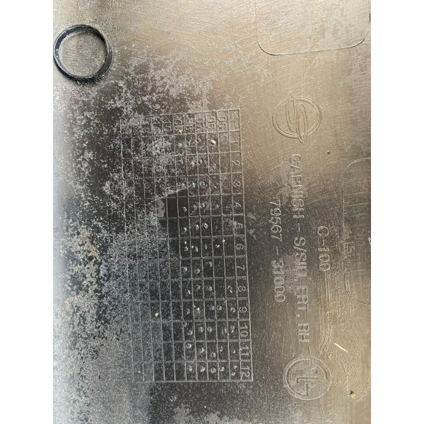 Spoiler Lateral Caixa De Ar Diant Dir. Ssangyong Actyon 2010 Preto