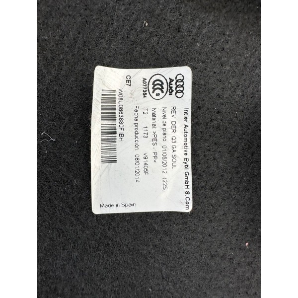 Forro Direito Porta Malas Audi Q3 2014 8u0863880