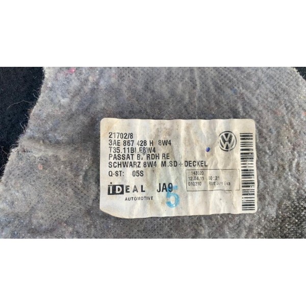 Forro Direito Porta Malas Vw Passat 2.0 Tsi 2012