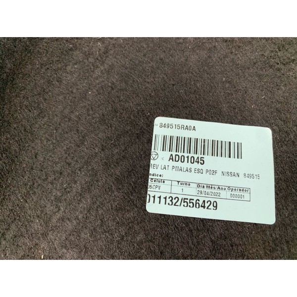 Forro Acabamento Porta Malas Nissan Kicks Exclusive 2022