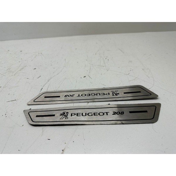 Par Acabamento Soleira Dianteira Peugeot 208 2014 4525