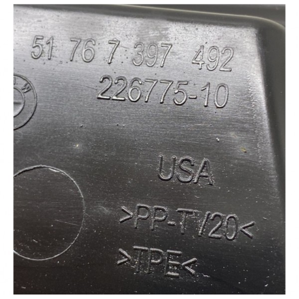 Acabamento Vedação Lateral - Bmw X4 30i M Sport 2.0 2022