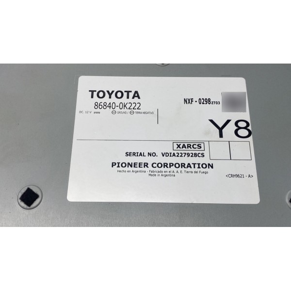 Módulo Central De Rádio - Toyota Hilux Srx 2022 Diesel Prateado